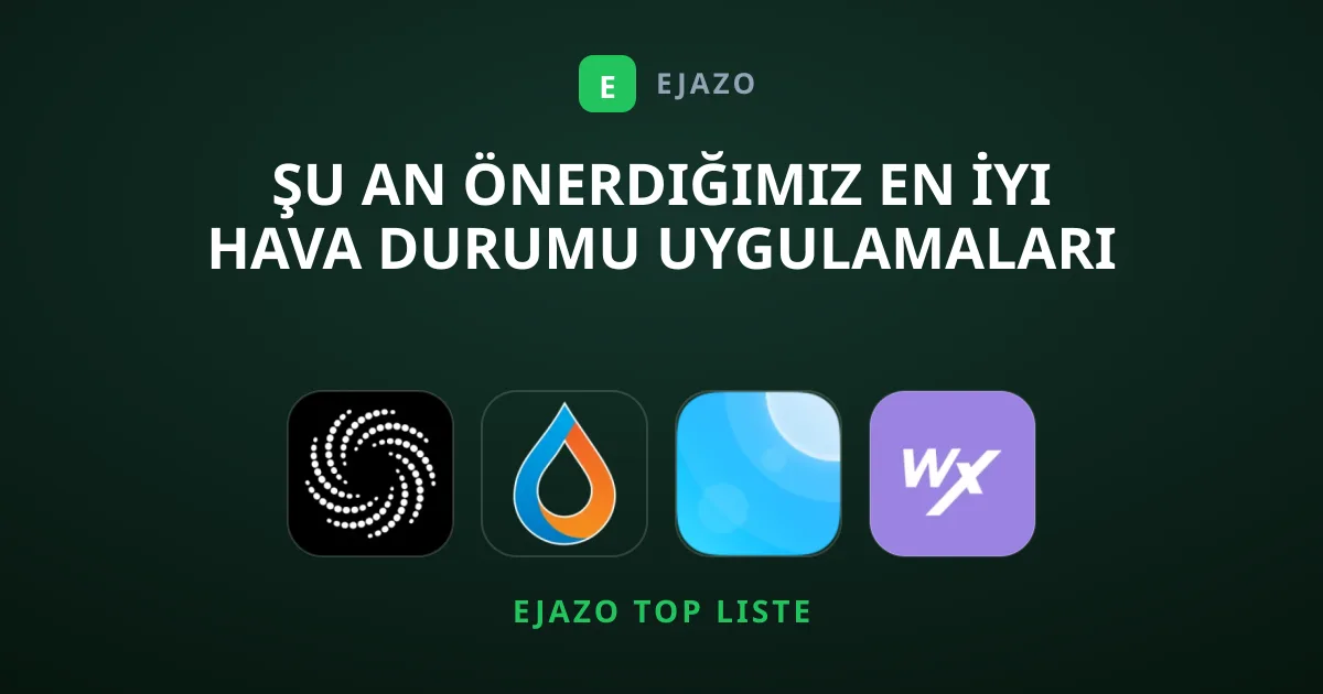 Şu An Önerdiğimiz En İyi Hava Durumu Uygulamaları